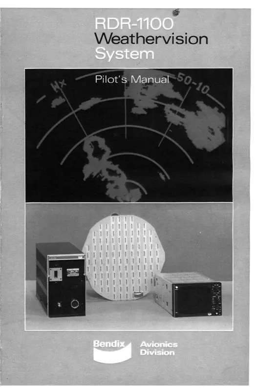 Bendix Rdr-1100 Pilot's Manual (Bxrdr1100-Poh-C) 1