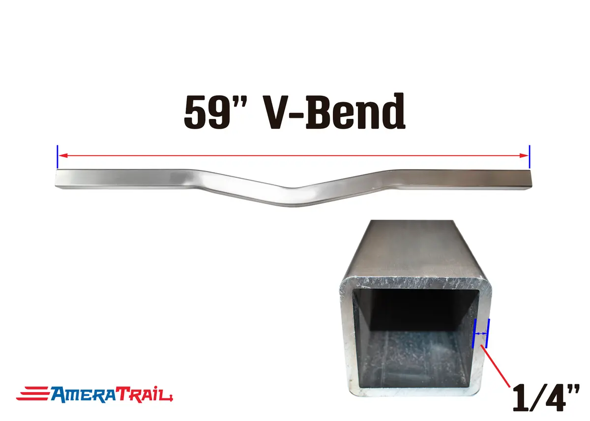 59 X 3 X 3" V Bend Cross Member, 1/4" Wall, Structural Aluminum 1