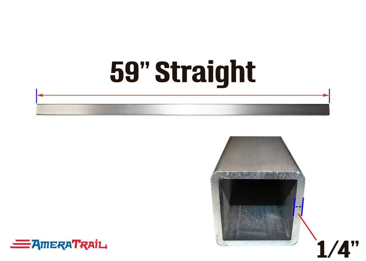 59 X 3 X 3" Straight Cross Member, 1/4" Wall, Structural Aluminum 1