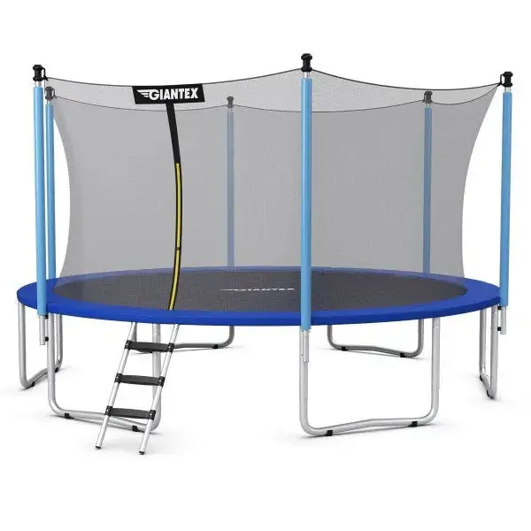 15 Feet Outdoor Bounce Trampoline With Safety Enclosure Net- Costway 1