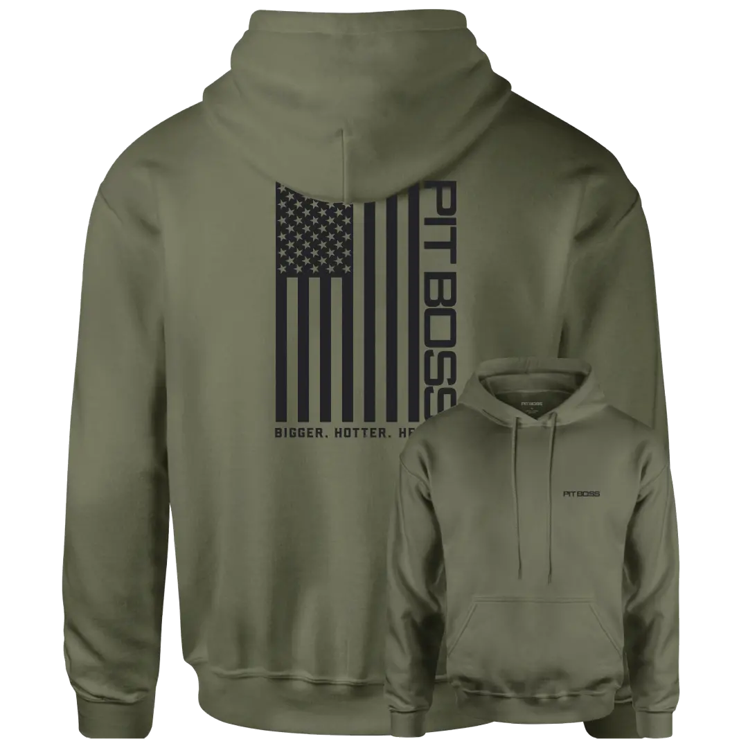 Vertical Flag Hoody - Army Green 1