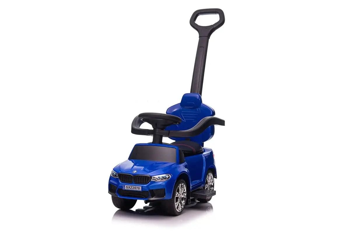 Bmw M5 4-In-1 Push Pedal Ride On Car Baby Walker With Push Bar, Leather Seat, Foot Rest And Rocking Chair Rails -Kids On Wheelz 2