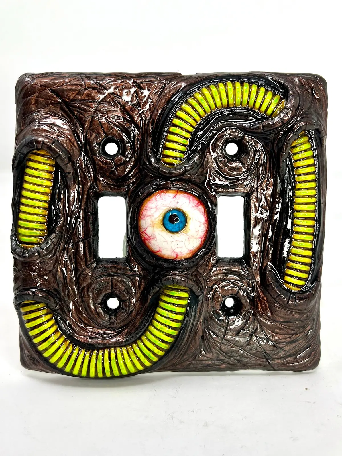Black Borg Double Switch Plate 1