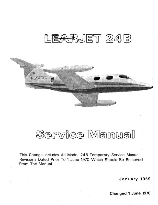 Learjet 24B Series 1968 Service Manual (Le24-68-M-C) 1