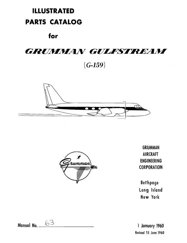 Grumman G-159 Gulfstream 1960 Illustrated Parts Manual (63) 1