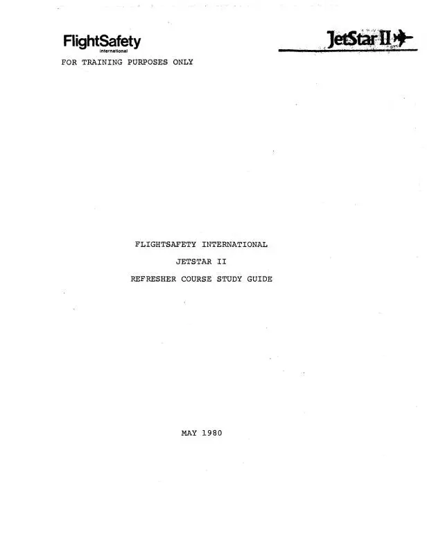Lockheed Jet Star Ii Series 1980 Refresher Course Study Guide (Lhjetstar-80Sgc) 1
