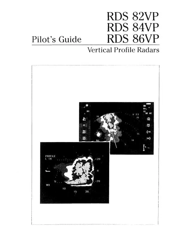 Bendix Rds-82Vp,-84Vp,-86Vp Pilot's Guide (Bxrds82vp-Pg-C) 1