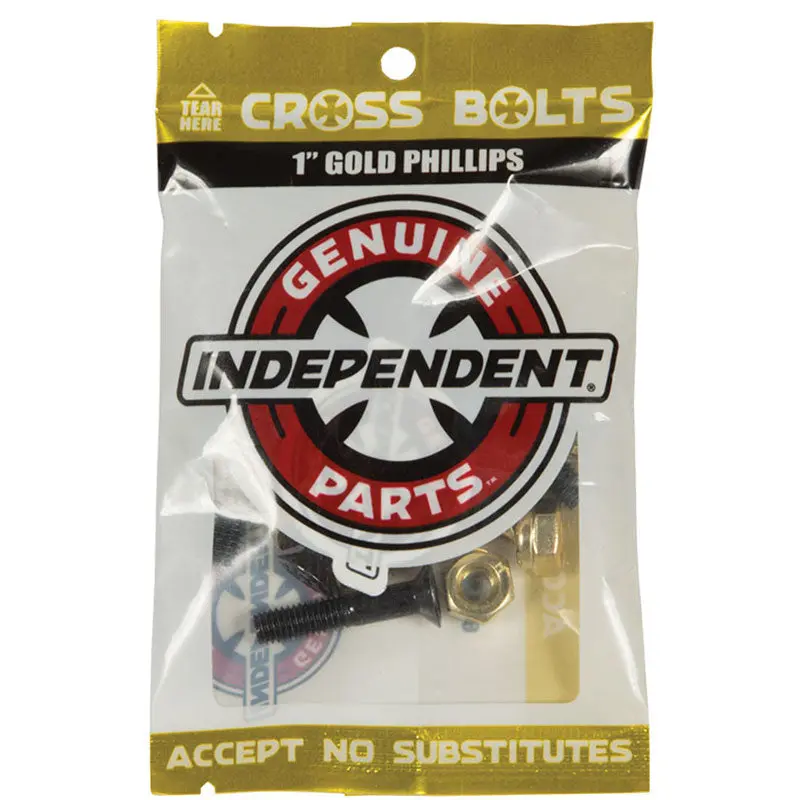 Independent Genuine Parts Black/Gold Hardware Phillips 1" 1