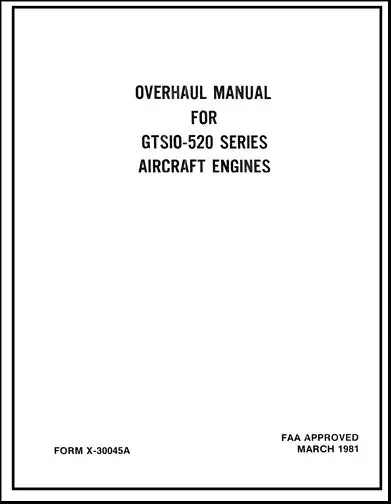 Continental Gtsio-520 Series 1981 Overhaul Manual (X30045acopy) 1