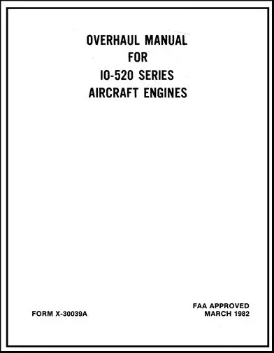Continental Io-520 Series 1982 Overhaul Manual (X-30039Acopy) 1