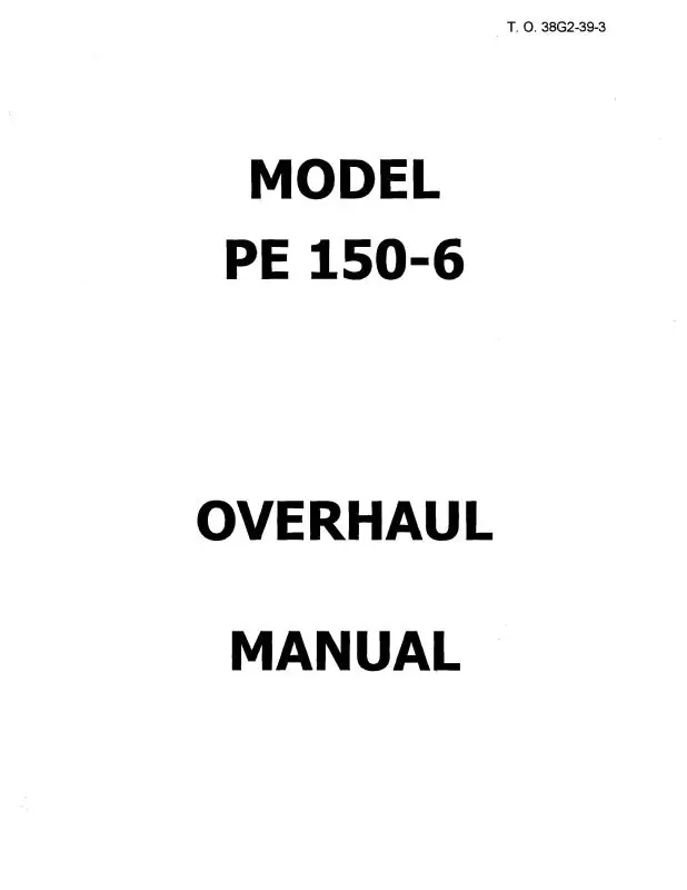 Continental Pe 150-6 Engine Overhaul Manual (38G2-39-3) 1