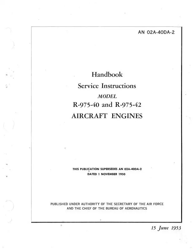 Continental R-975-40 & R-975-42 Engines Maintenance Manual (02A-40Da-2) 1
