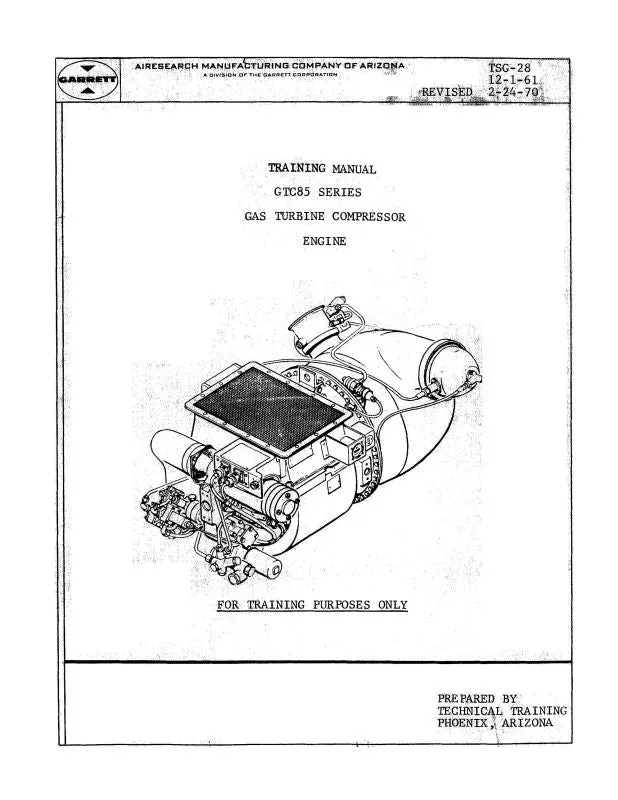 Garrett Gtc85 Gas Turbine Compressor Study Guide (Tsg-28) 1