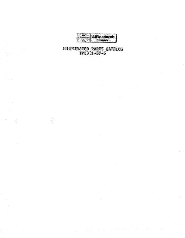 Garrett Tpe331-5-6 Illustrated Parts Catalog (Gatpe3315-6--P) 1