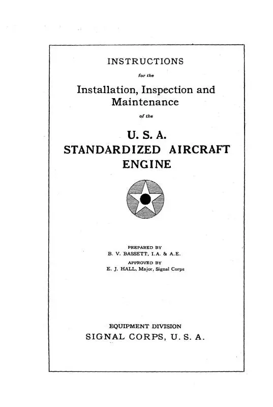 Liberty Engines Standardized Aircraft Engine Handbook (Lbstandardizedr) 1