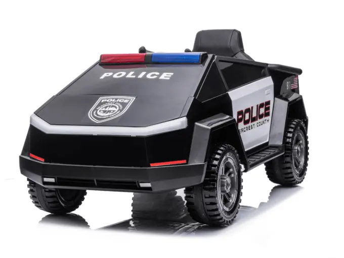Future Police 12V Ride On Truck, 4×4, Leather Seat, Siren, Bt, Rubber Wheels, Rc 1