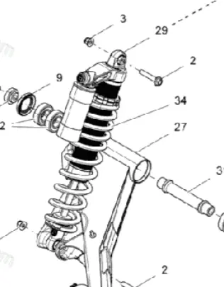Can Am Rear 2012 Commander Shock 1