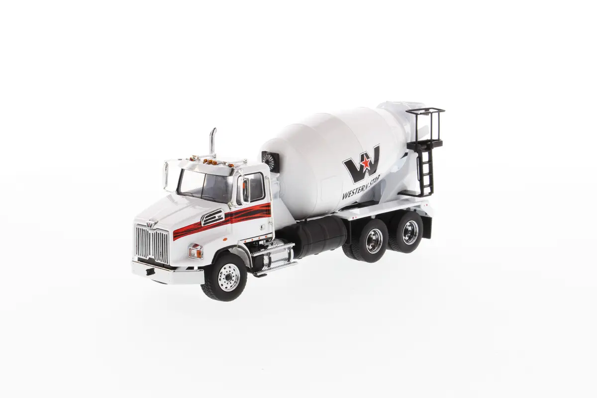 1:50 Western Star 4700 Sb Concrete Mixer   - White Cab + White Mixer Drum, 71035 1