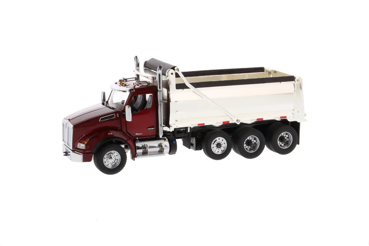 1:50 Kenworth T880 Sbfa Dump-Truck - Radiant Red Cab + Chrome Plated Dump Body, 71059 2