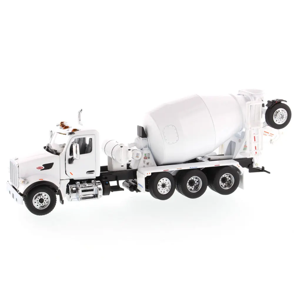 1:50 Peterbilt 567 Sffa Tandem With Pusher & Tag Axles With Mcneilus Bridgemaster Mixer , White - 71074 1