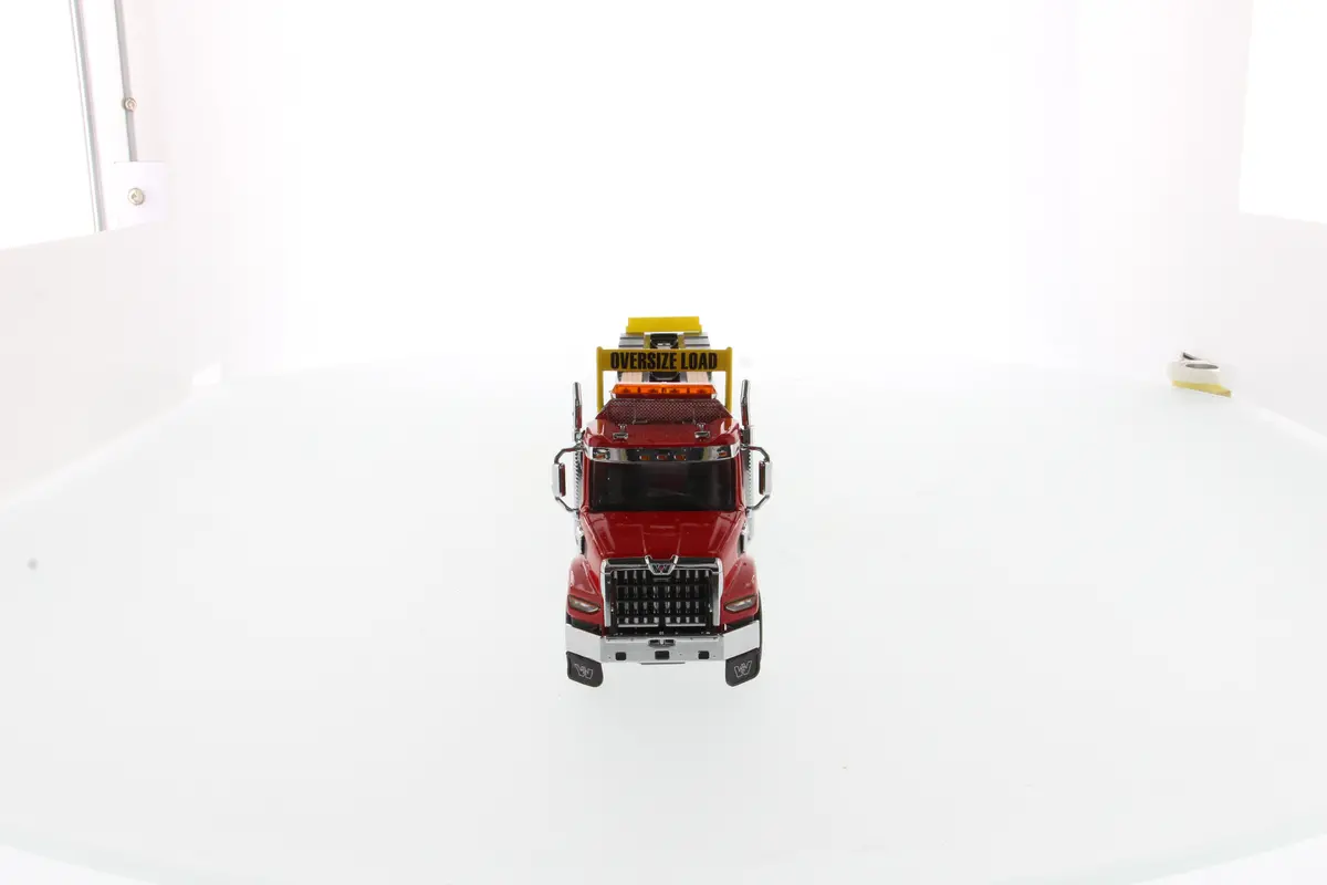 1:50 Western Star 49X Sbfa Tridem Heavy-Haul Tractor And Xl 120 Hdg Trailer, With 2 Boosters - Red Cab + Black Trailer, 71090 1