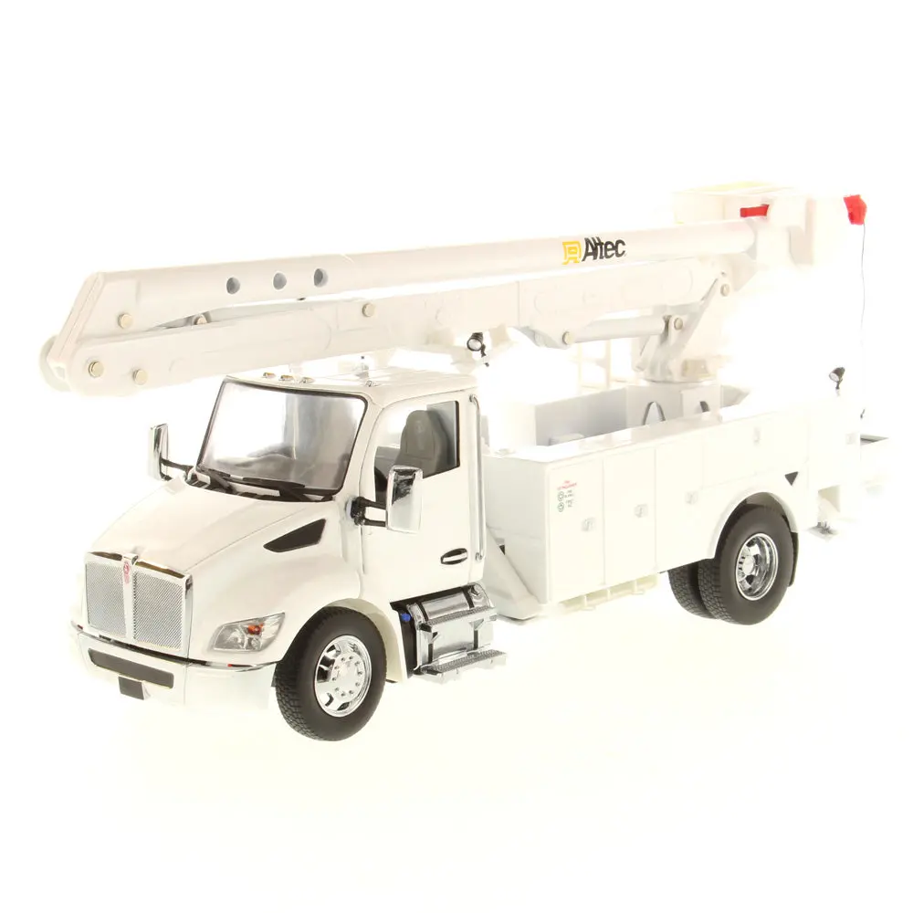 1:32 Kenworth T380 With Altec Aa55 Aerial Service Truck - White Truck/White Body, 71100 1