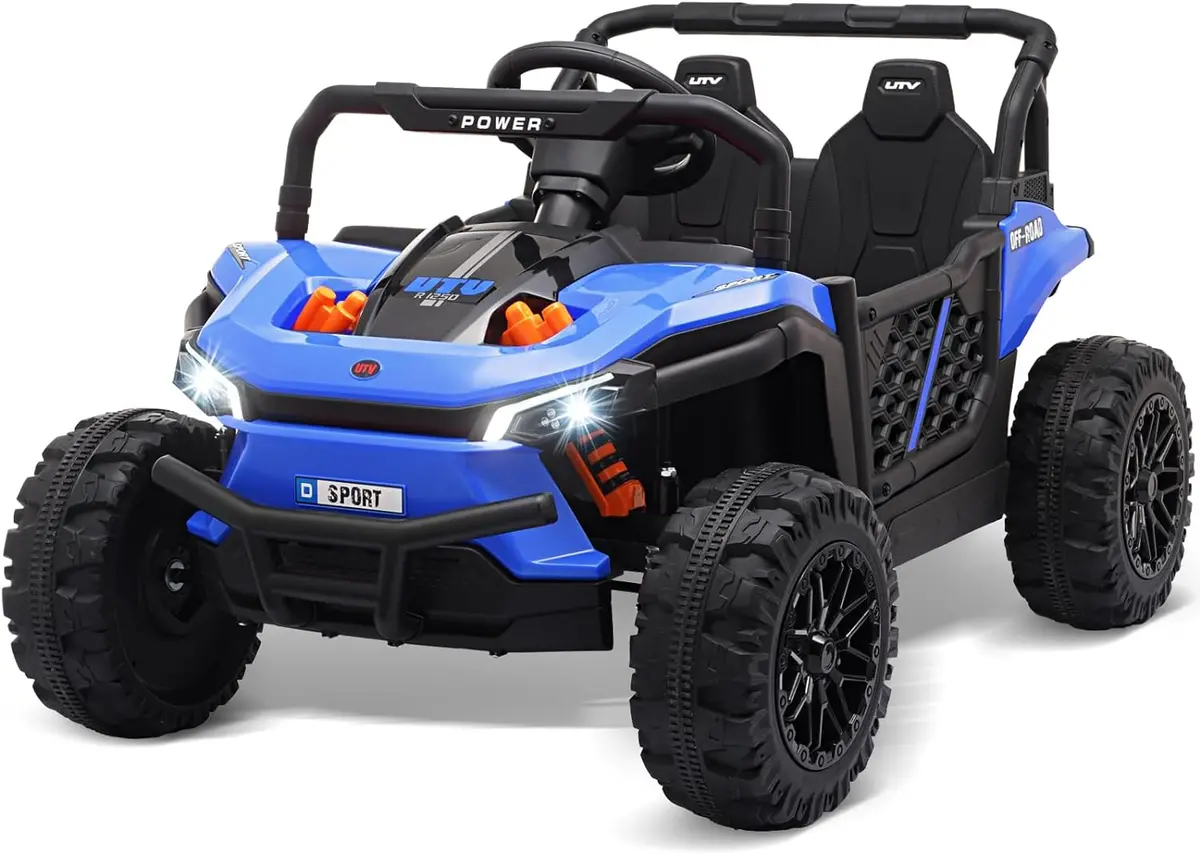 R1250 12V Buggy Ride-On Car, 2Wd Utv Buggy Electric Car With Parental Remote Control, Working Doors And Led Lights 2