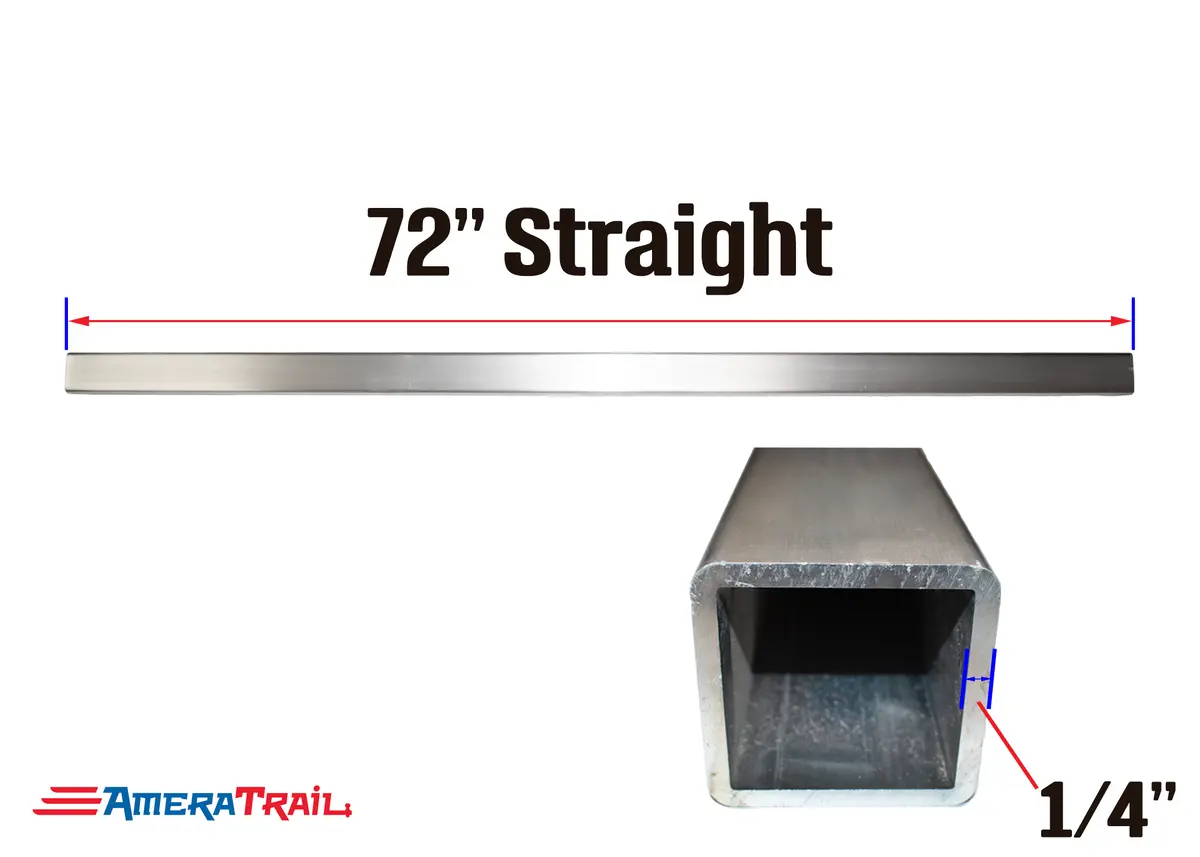 72 X 3 X 3" Straight Cross Member, 1/4" Wall, Structural Aluminum 1