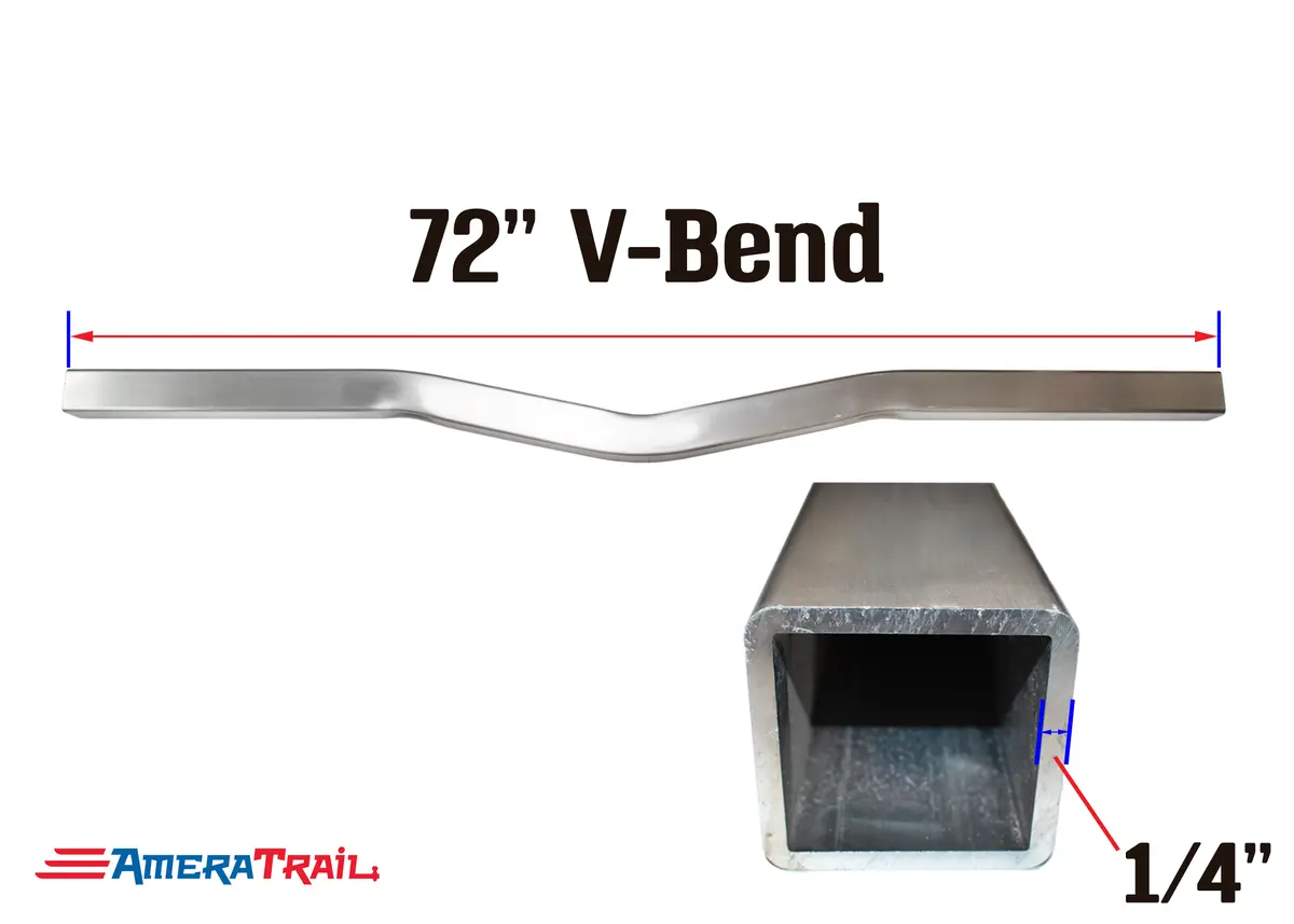 72 X 3 X 3" V Bend Cross Member, 1/4" Wall, Structural Aluminum 1