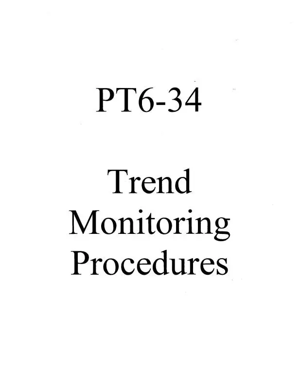 Pratt & Whitney Aircraft Pt6-34 Series Monitoring Procedures (Pwpt634-C) 1