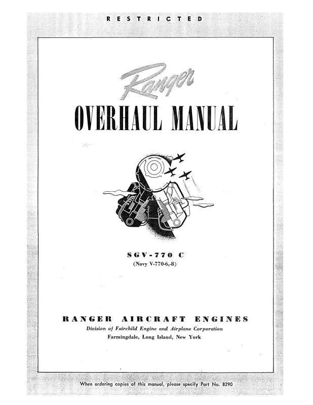 Ranger Sgv-770C Engine Overhaul Manual (Rgsgv770c-Oh-C) 1