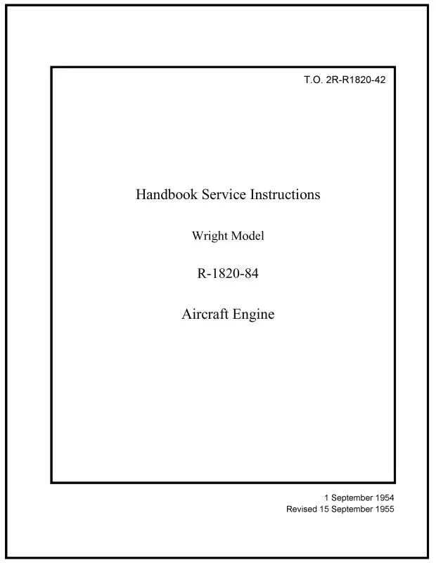 Wright Aeronautical R-1820-84 1954 Maintenance Instructions (2R-R1820-42) 1
