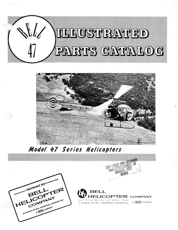 Bell Helicopter 47 Series Parts Catalog 1