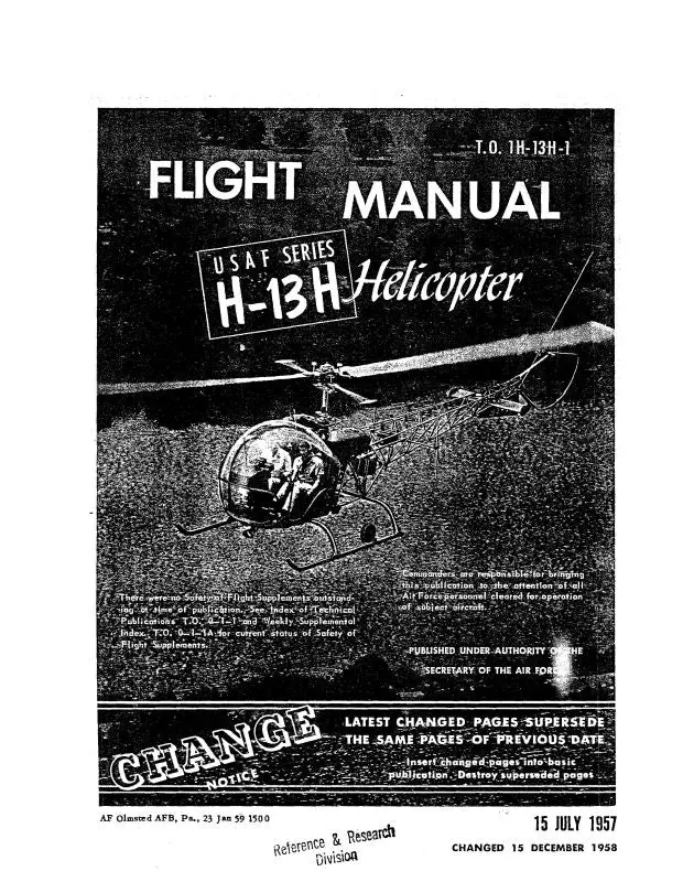 Bell Helicopter H-13H 1957 Flight Manual 1