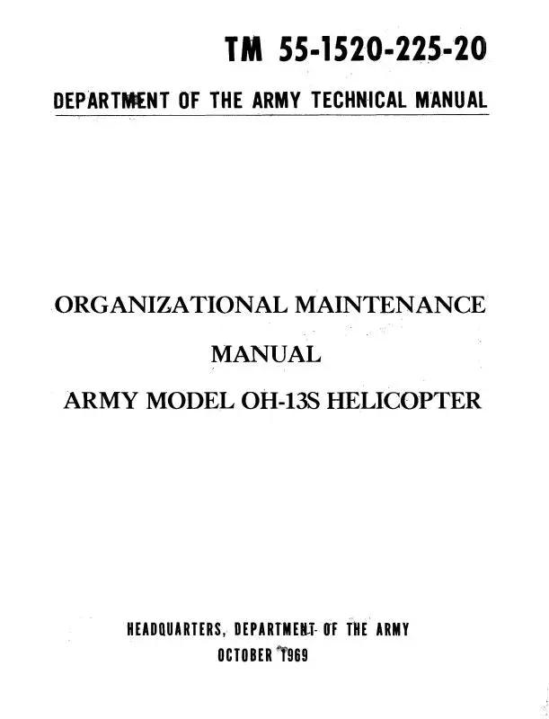 Bell Helicopter Oh-13S 1969 Organizational Maintenance Manual 1