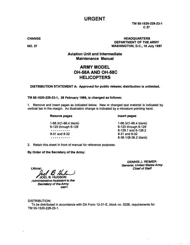 Bell Helicopter Oh-58A,C Aviation Unit & Intermediate Maintenance Manual 1