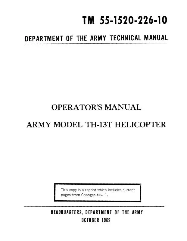 Bell Helicopter Th-13T 1969 Operator's Manual 1