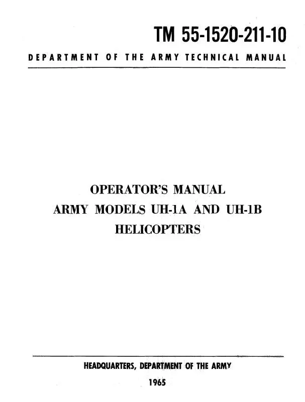 Bell Helicopter Uh-1A,B 1965 Operator's Manual 1