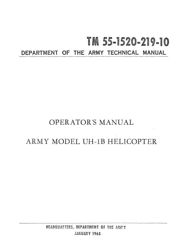 Bell Helicopter Uh-1B 1968 Operator's Manual 1
