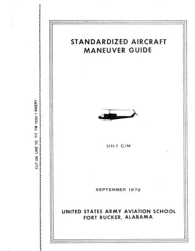 Bell Helicopter Uh-1 C-M 1972 Standardized Aircraft Maneuver Guide 1