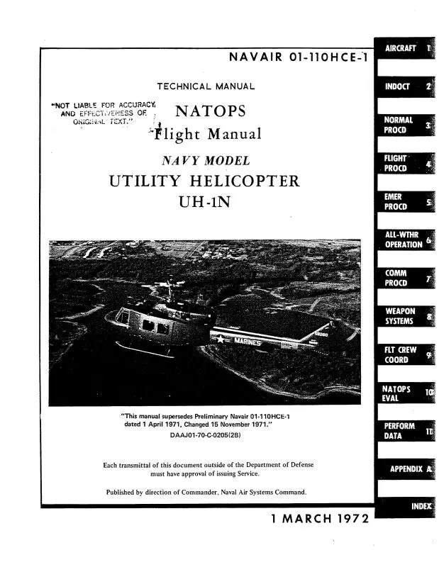 Bell Helicopter Uh-1N 1972 Flight Manual 1