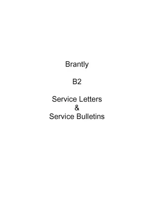 Brantly Helicopter Corp. Service Letters, Bulletins1961 Service Letters, Bulletins (Btslb-61-Slb-C) 1