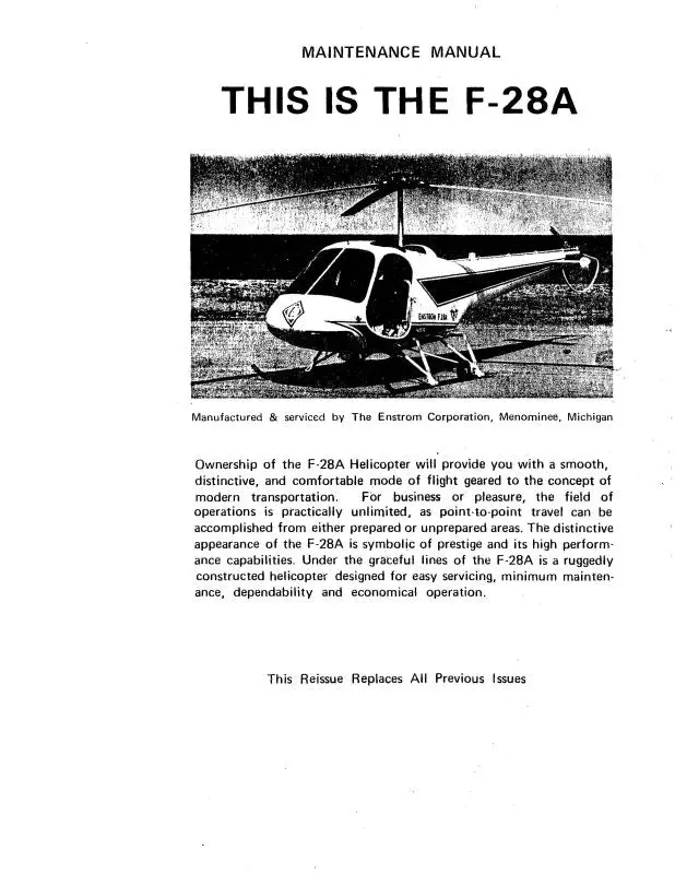 Enstrom F-28A 1969 Maintenance Manual (Enf28a-69-M-C) 1