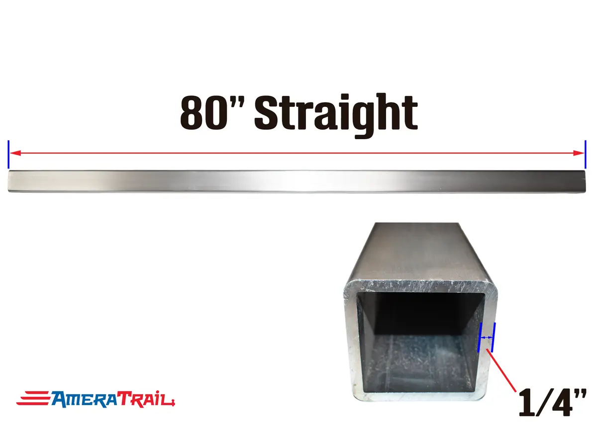 80 X 3 X 3" Straight Cross Member, 1/4" Wall, Structural Aluminum 1