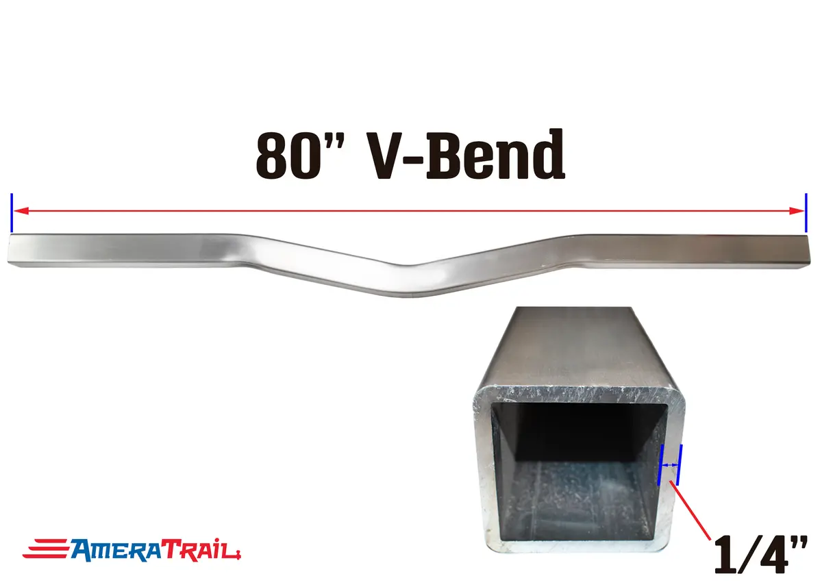 80 X 3 X 3" V Bend Cross Member, 1/4" Wall, Structural Aluminum 1