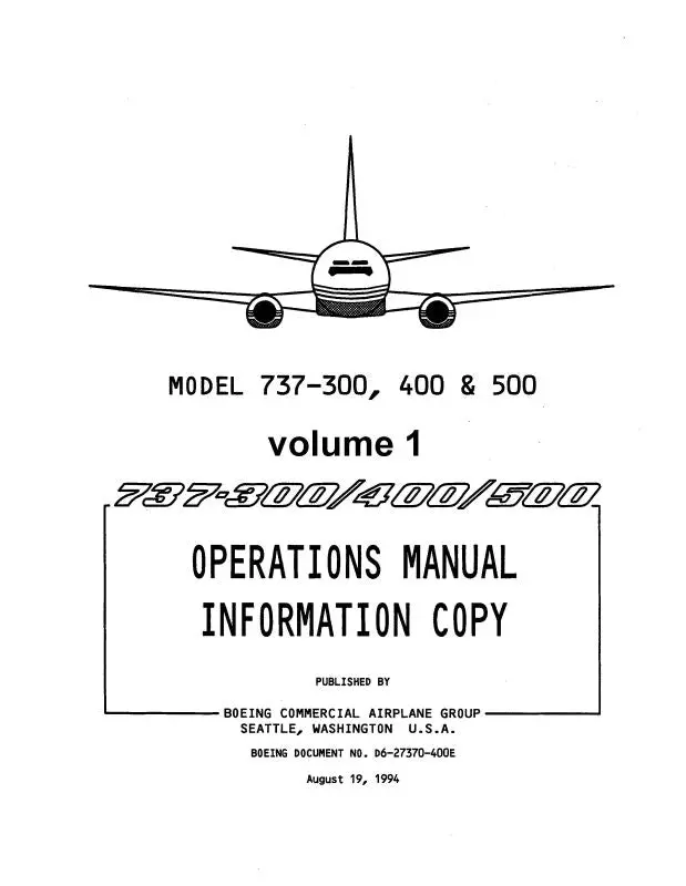 Boeing 737-300-400-500 Operations (Bo737300-400-50) 1