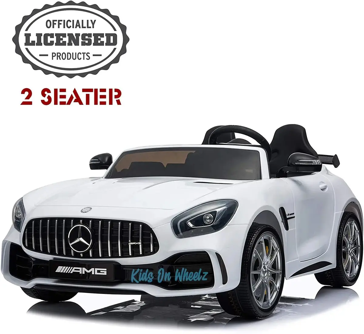 Mercedes Benz Amg Gtr 12V Kids Ride On 2 Seater- White 1