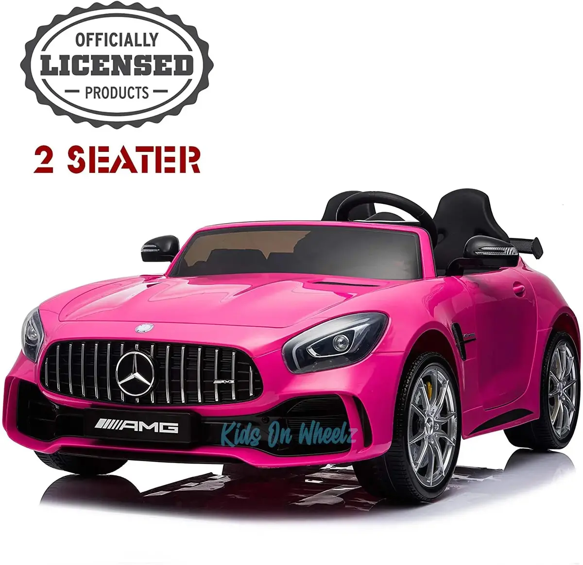 Mercedes Benz Amg Gtr 12V Kids Ride On 2 Seater - Pink 1