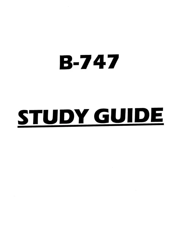 Boeing B-747 Study Guide Study Guide (Bo747-Sg-C) 1