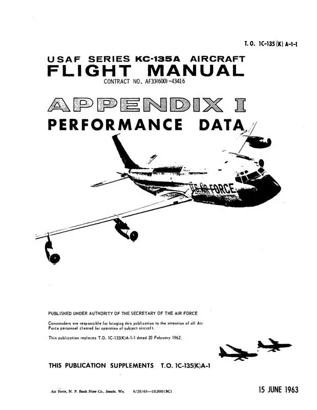 Boeing Kc-135A Performance Data Flight Manual (1C-135(K)A-1-1) 1